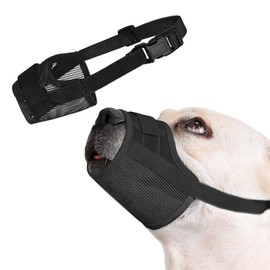 Dog Muzzle for Puppy Medium Large Sized Dog, Drinkable Soft Mesh Muzzle with Adjustable Loop, Breathable Mouth Guard to Prevent Biting Eating Barking Chewing (XXL)