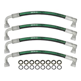 4PCS AW29374 Hydraulic Hose Fits for John Deere 120E 120R 200X 200CX 210 300 300X 300CX 300E 300R 400E 400X 400CX 410 419 420 430 460 512 D120 D160 D170 H120 H130 H160 H165 Front Loaders