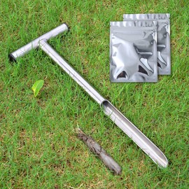 HiHydro Soil Sampler Probe Stainless Steel Tubular T-Style Handle Soil Test Kits Satisfying The Sampling Depth of Agriculture Forest(C)