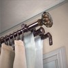Candice 13/16" Triple Curtain Rod 66-120 inch - Cocoa