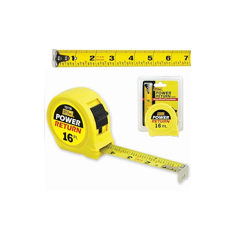 IVY Classic 13116 16' x 3/4" Power Return Measuring Tape,