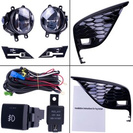 BestParts LED Fog Lights Set Kit Compatible With Toyota Camry (Hybrid) SE XSE 2021 2022 2023 2024(Not Fit Other Models) With Covers Switch Wiring Replaces TO1039242 TO1038242 8121048050 812104805