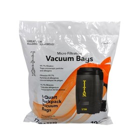 Generic Micro Filtration Backpack Vacuum Bags Designed To Fit Titan T750 and T770