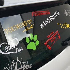 Hellweg Druckerei Car Sticker Havelland Pulse Heartbeat Fun Sticker Rear Window Sticker Car Sticker with Holiday Region Motif