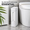 4.5L Slim Bathroom Trash Can with Concealed Toilet Brush, Narrow