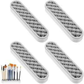 Silicone Makeup Brush Holder Stand for Vanity Storage, Multipurpose Cosmetic Organizer Set, 4 Pcs Desktop Storage Box for Brush Eyeliner Pencil Art Supplies