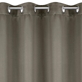 Eurofirany LOGAN Extra Long Blackout Curtain - 1 Unit Eyelets, Light blocking Room Darkening Bedroom Living Room, W53 x L98, Cappuccino