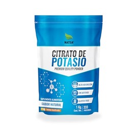 NATSA Citrato de Potasio 1 kg | 1 scoop diario | Excelentes propiedades para mejorar la salud ósea | Calidad Premium | Ingredientes Puros
