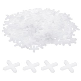 sourcing map 100pcs Tile Spacers 4mm Hard Plastic Cross Tiles Leveler Spacer Installation Ceramic Spacing Clips for Wall Floor