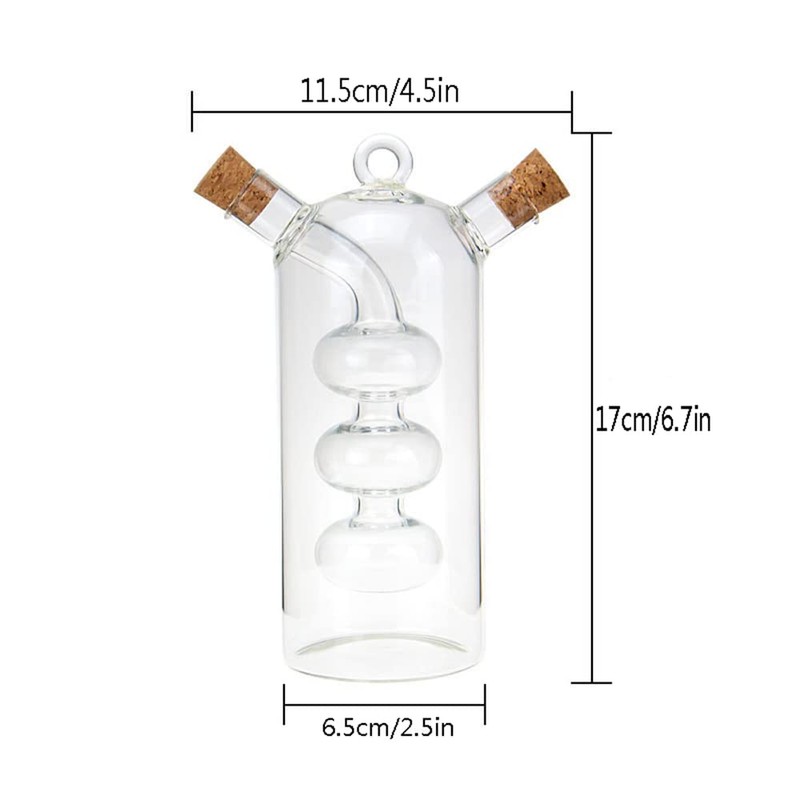 HOUNKUI 2 in 1 Olive Oil and Vinegar Dispenser, Multifunctional