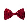 Bristol Novelty BA406 Sequin Bow Tie Red | for Women,