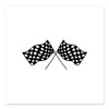 CafePress Checkered Flags Square Car Magnet 3 X 3 Square