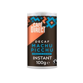 Cafédirect Fairtrade Freeze Dried Instant Machu Picchu Decaf Coffee, 100g, (Pack of 6)