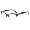 Eyekepper Cateyes Damen Lesebrille (Schwarz-Transparent, 1.75)