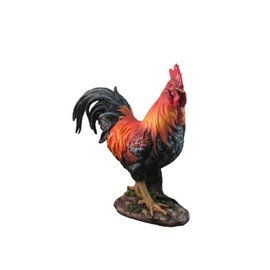 DWK Rooster Chicken 16 Inch Realistic Farm Animal Outdoor Indoor Décor Decorative Garden Statue for Porch, Patio, Living Room, Mancave, or Yard