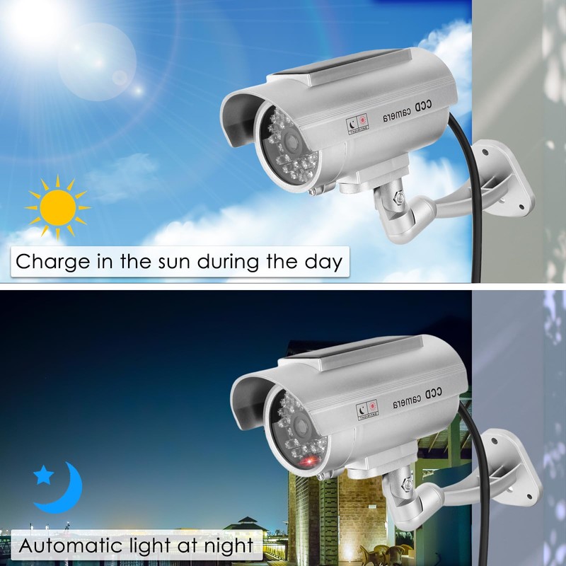 Twilight Garage 2 Packs Dummy Camera Waterproof Bullet Simulated CCTV