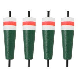 YELARXI Fishing Floats, 6 Inch Popping Floats Slip Bobbers Popping Corks Float Weighted Bobbers Fishing Tackle for Saltwater Freshwater Fishing Tackle (4 Pack, Green)