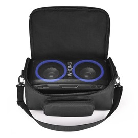 Hzycwgone Case Tote Bag for W-KING T9-2 80W Bluetooth Speaker,T9-2 Portable Travelling Carrying Shoulder Bag,Extra Storage Pockets for Microphone,Remote,Cables and Accessories(Black)
