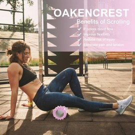 Fascia Roller with 3D Texture Massage, Foam Roller Massage, Massage Roller, Fitness Roller, Sports Roller to Relieve Muscle Tension, for Back, Spine, Back, Legs, 30 x 8 cm (Pink)