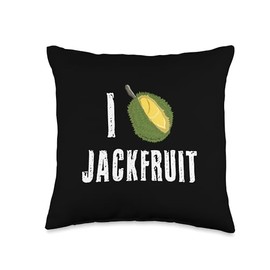 Jackfruit Tees Jackfruit Vegan Vegetarian Jack Fruit Plant Food Diet Keto Throw Pillow, 16x16, Multicolor