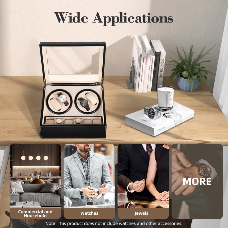 Jiabailie Watch Winder for Automatic Watches with 6 Watches Storages,4