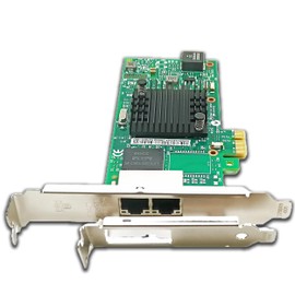 Gigabit Dual Ethernet Server PCIe2.0 x1,1Gb Network Card(NIC) with 2X RJ45 Ports Compatible with Intel LAN Adapter I350T2V2BLK Support Windows 10/Windows Server 2016/Linux/VMware