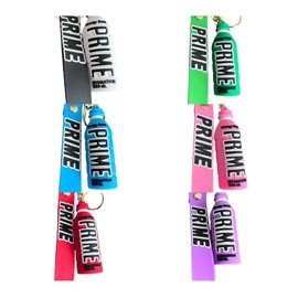 VapourOn KSI Prime Bottle Keyring Bag Tag Prime Girls Boys Metal Keychain (5 Colours, 1 each)