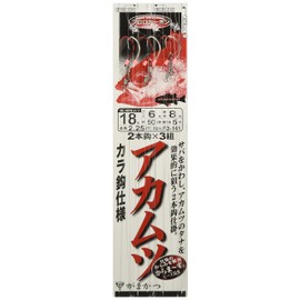 Gamakatsu FD141 Red Whip 2 Hooks, Color Hook, No. 18 - Harris 6. 45275-18-6-07