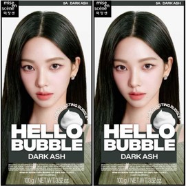 Mise-en-scène Mise en Scène Hello Bubble 5A Dark Ash Khaki-toned toned-down black self-dye with great color payoff, 2 packs / 미쟝센 헬로버블 5A다크애쉬 카키빛 톤다운 블랙 발색좋은 셀프염색약, 2개
