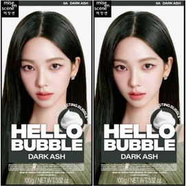 Mise-en-scène Mise en Scène Hello Bubble 5A Dark Ash Khaki-toned toned-down black self-dye with great color payoff, 2 packs / 미쟝센 헬로버블 5A다크애쉬 카키빛 톤다운 블랙 발색좋은 셀프염색약, 2개