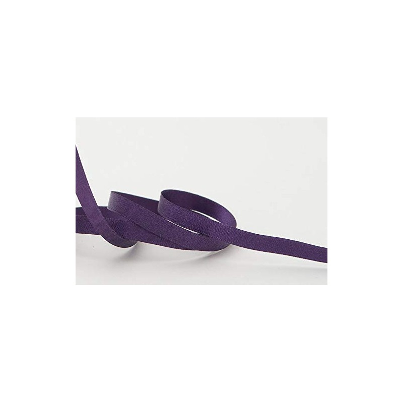 Berisfords Double FACE Poly Satin Ribbon, BlackBerry, 7 mm