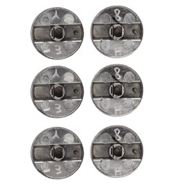Stove Knob, Quality Zinc Alloy Burner Control Knobs, 6 Pack Replacement Control Knobs, Upgrade Universal 6pcs 8mm Stove Knob Replacements Compatible with Range Gas Stove Microwave Oven