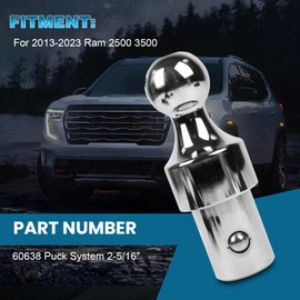 cycwer 60638 Puck System Gooseneck Hitch Kit 2-5/16" Ball & Safety Chain Anchor Kit for 2013-2023 Ram 2500 3500 38000 lbs GTW/ 9500 lbs VTW