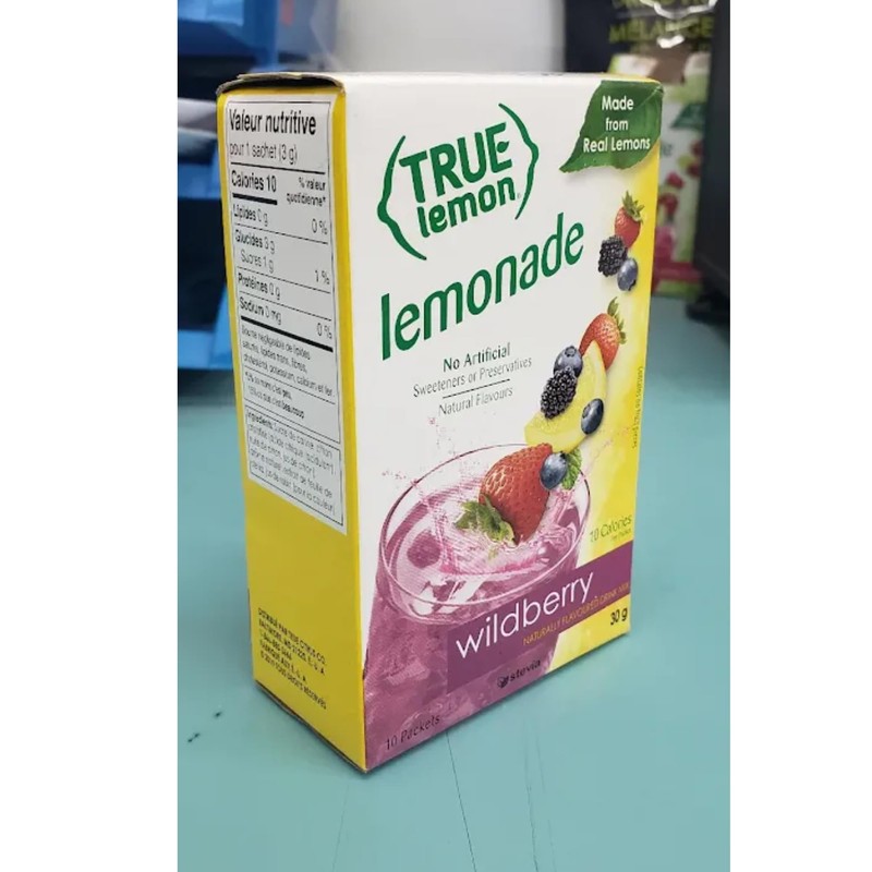 True Lemon WILDBERRY LEMONADE, True Citrus, 10 Count (Pack of