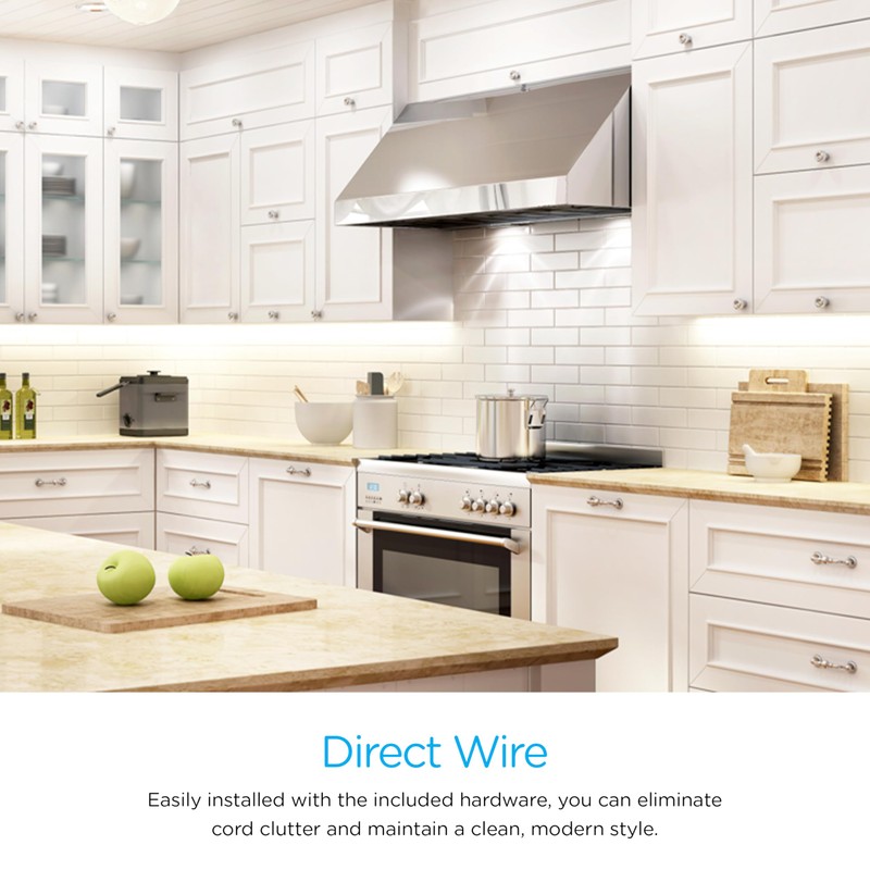 Enbrighten 36 Inch LED Under Cabinet Light Fixture, Direct Wire,