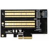Dual M.2 PCIe Adapter for SATA (B Key) and NVMe