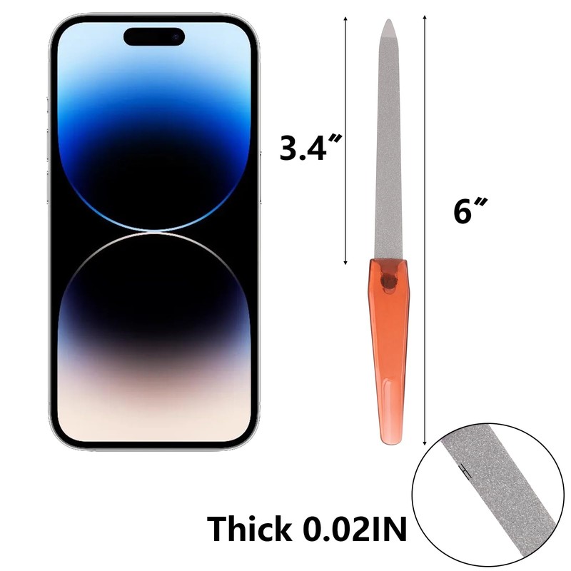 12 Pack Multicolor Metal Nail Files Set - Durable Fingernail