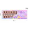 CHSEEO 300PCS French Tip False Nails, 5 Colors Square and
