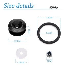 JNNJ Car Bumper Washer, Bumper Washer Bolt, Universal Car Bumpers, Quick Release for Mudguards, Bumpers, Luggage Compartments (Black)