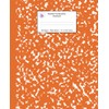 Marbled Composition Notebook: Pumpkin Marble Wide Ruled Paper Subject Book