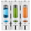 3-Chamber Wall Mounted Shower Dispenser - No Drilling Required