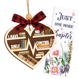 Book Ornaments, Book Club Gifts for Women, Book Lovers Gifts, Gifts for Book Lovers, I Have No Shelf Control, Reading Wooden Christmas Ornaments, White Elephant Gifts