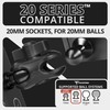 Tackform 2" Long Metal 20mm Ball and Socket Arm DuraLock