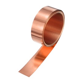 M METERXITY Copper Sheet Roll, 2000 x 25 x 0.3mm/ 6.56ft x 1" x 0.012" Metal Foil Sheet Roll, Pure Copper Strip for House Repair/DIY Projects/Electrical/Crafts/Roofing Flashing