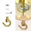 ElekTek Ceiling rosette diameter 75 mm with hook, metal finishes,
