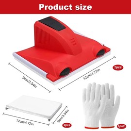 Paint Edger Tool with Replacement Paint Pad Refills Multifunctional Edging Tool with 2Pcs Replacement Pad Refills Cutting in Tools for Painting Decorating Tools On Walls Ceilings and Corners