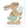 com-four® 6 x Decorative Hangers Rabbit - Wooden Easter Decoration