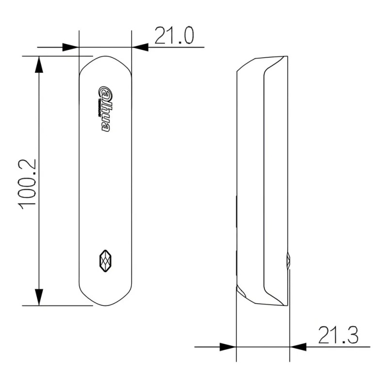 Sensor Magnético Dahua Inalámbrico Interior Ard324-w2 incluye Pila