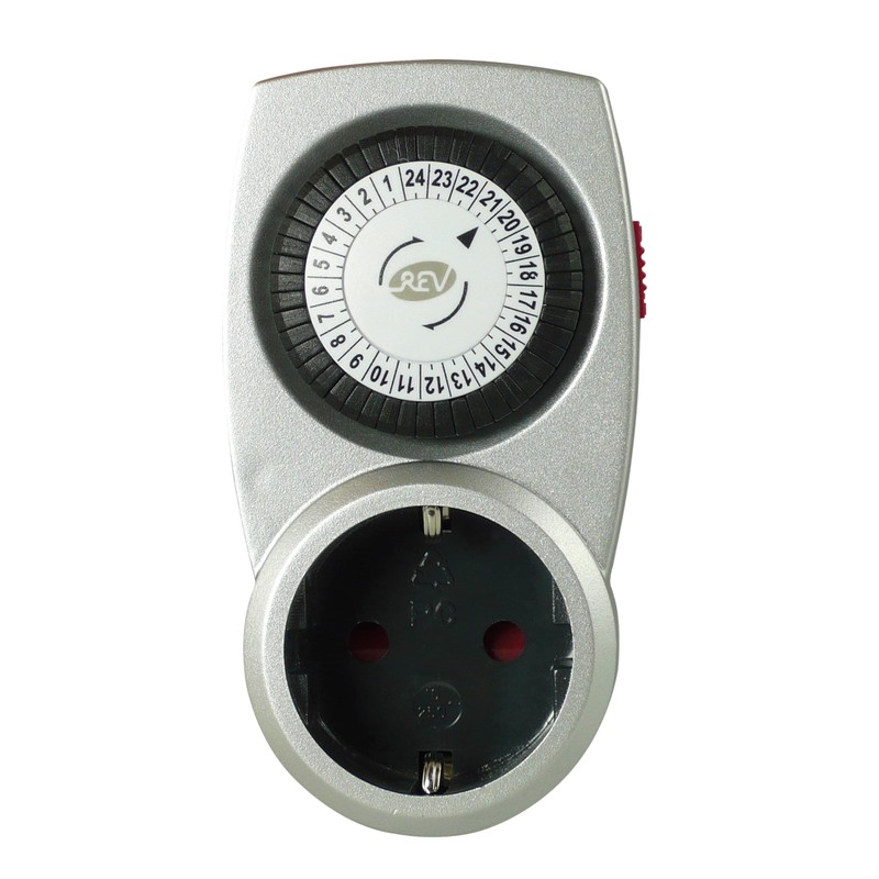 REV Mechanical Timer 48 Times/Day 30 Minutes 3680 W Silver