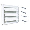 TANGJINGYA 4" Exterior Dryer Vent Cover: White Louvered Design with